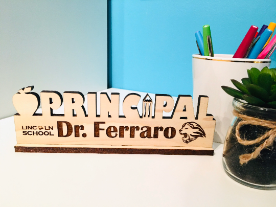 Principal Desk Plaque Name Plate for Principal