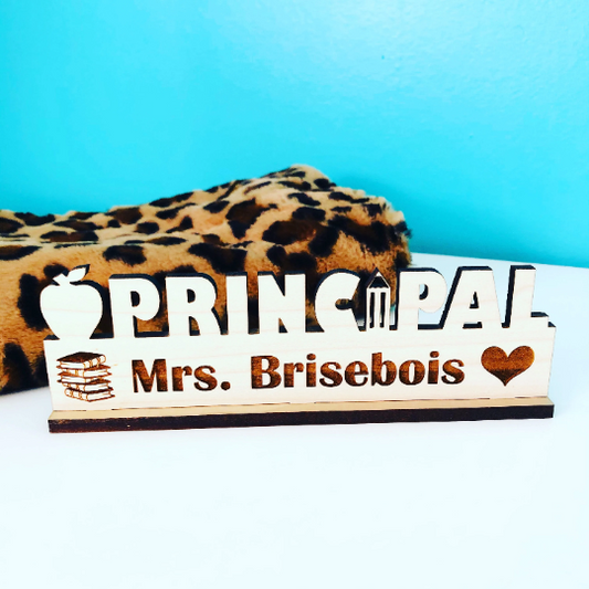 Principal Desk Plaque Name Plate for Principal