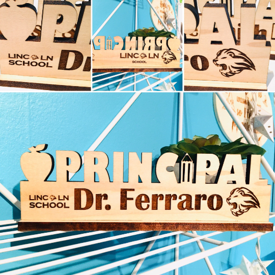 Principal Desk Plaque Name Plate for Principal