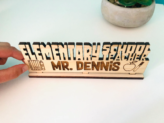 Elementary School Teacher Desk Plaque Gift for Teacher