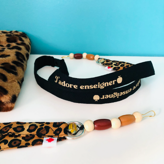 J' adore enseigner Cordon-French Teacher Lanyard