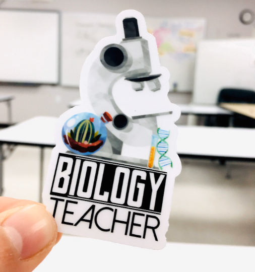 Biology Teacher Vinyl Sticker