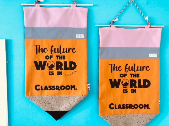 The future of the world is in (your name) classroom./ Personalized Banner