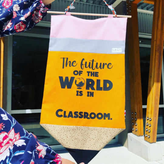 The future of the world is in (your name) classroom./ Personalized Banner