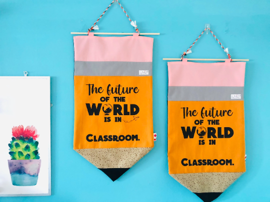 The future of the world is in (your name) classroom./ Personalized Banner