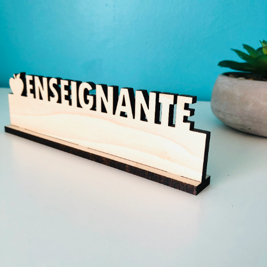 French Teacher Name Plate for Desk Sign French Teacher