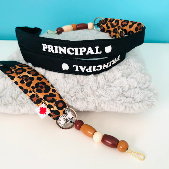 Principal Lanyard-Leopard Print