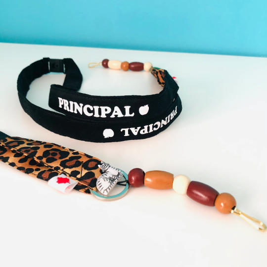 Principal Lanyard-Leopard Print