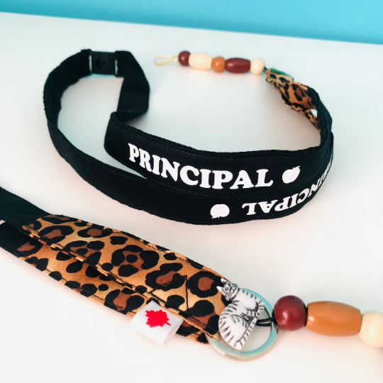 Principal Lanyard-Leopard Print