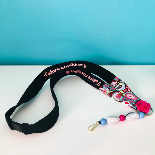 J' adore enseigner Cordon-French Teacher Lanyard