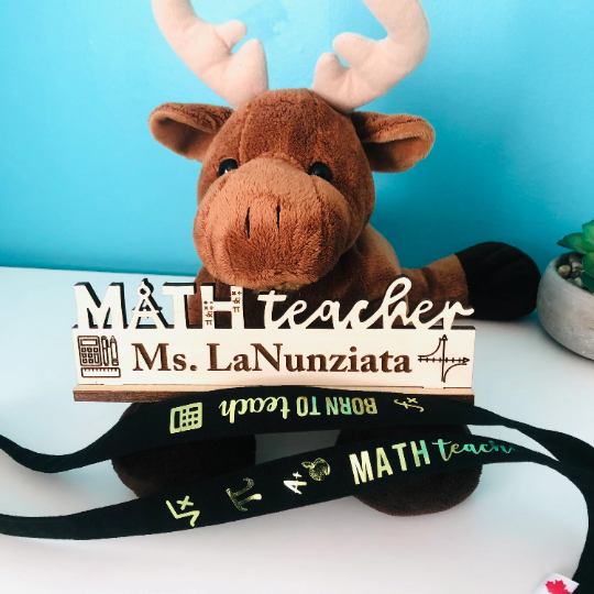 Math Teacher Desk Plaque Name Plate Math Teacher Appreciation Gift