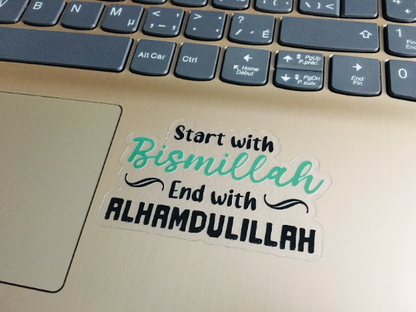 Start with Bismillah - Islamic Vinyl Sticker