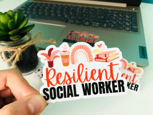 Resilient Social Worker Vinyl Sticker