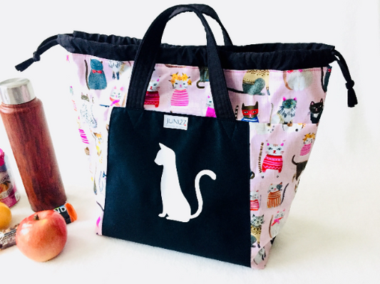 Cat Lunch Bag-Organic Cotton