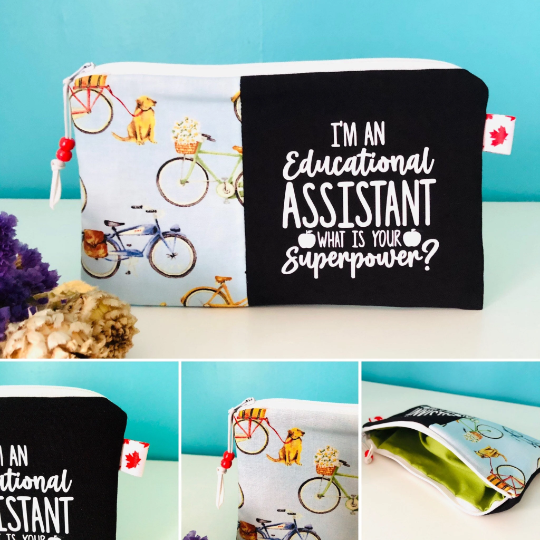 I am an Educational Assistant. What is your superpower? Zipper Pouch