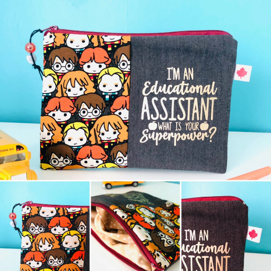 I am an Educational Assistant. What is your superpower? Zipper Pouch