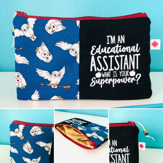 I am an Educational Assistant. What is your superpower? Zipper Pouch