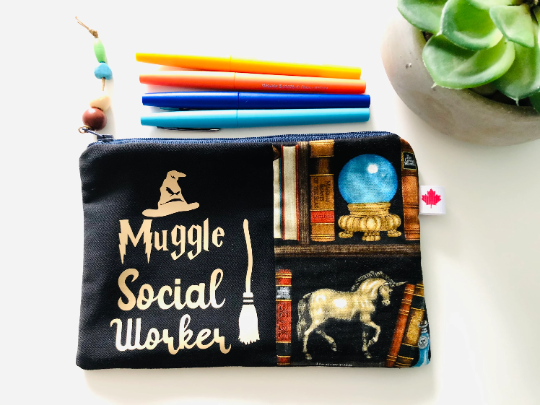 Muggle Social Worker Zipper Pouch