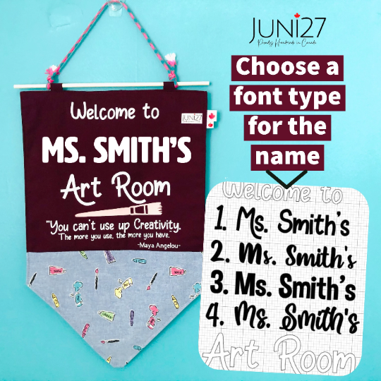 Art teacher Banner/ Personalized Banner