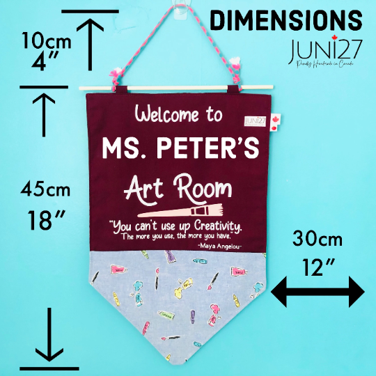 Art teacher Banner/ Personalized Banner