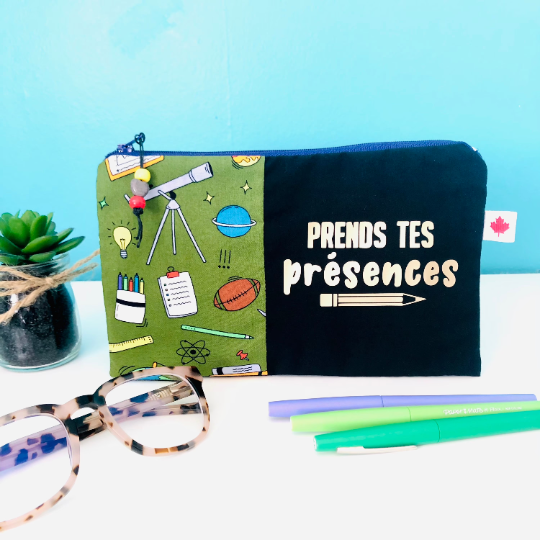 Prends Tes Présences-Teacher Zipper Pouch