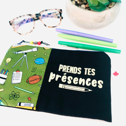 Prends Tes Présences-Teacher Zipper Pouch