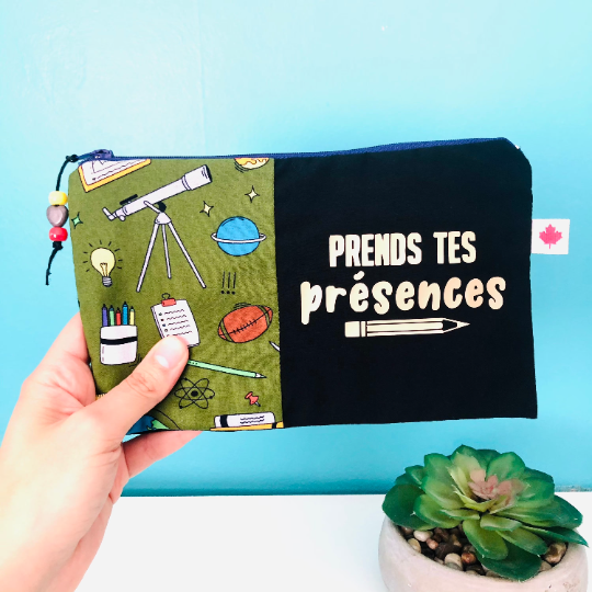 Prends Tes Présences-Teacher Zipper Pouch