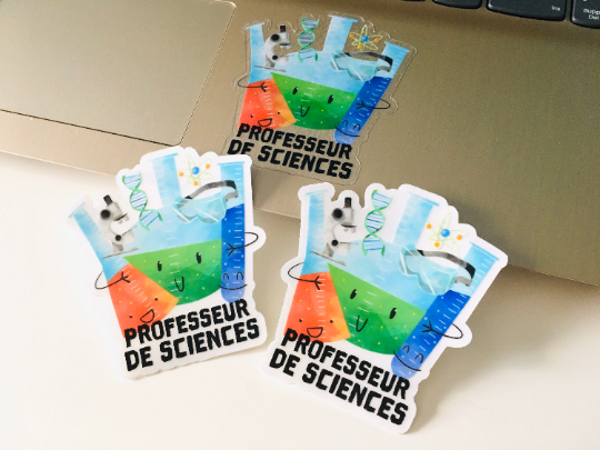 Professeur De Sciences-Science Teacher Vinyl Sticker