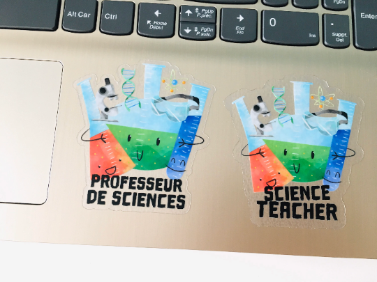 Professeur De Sciences-Science Teacher Vinyl Sticker