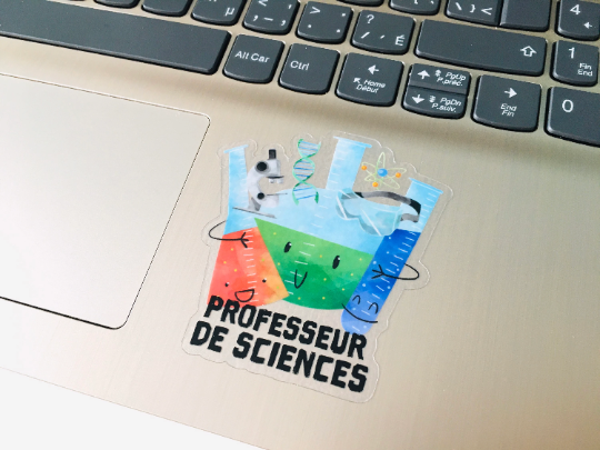 Professeur De Sciences-Science Teacher Vinyl Sticker