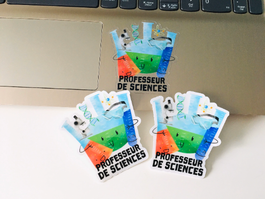 Professeur De Sciences-Science Teacher Vinyl Sticker