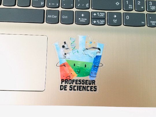 Professeur De Sciences-Science Teacher Vinyl Sticker